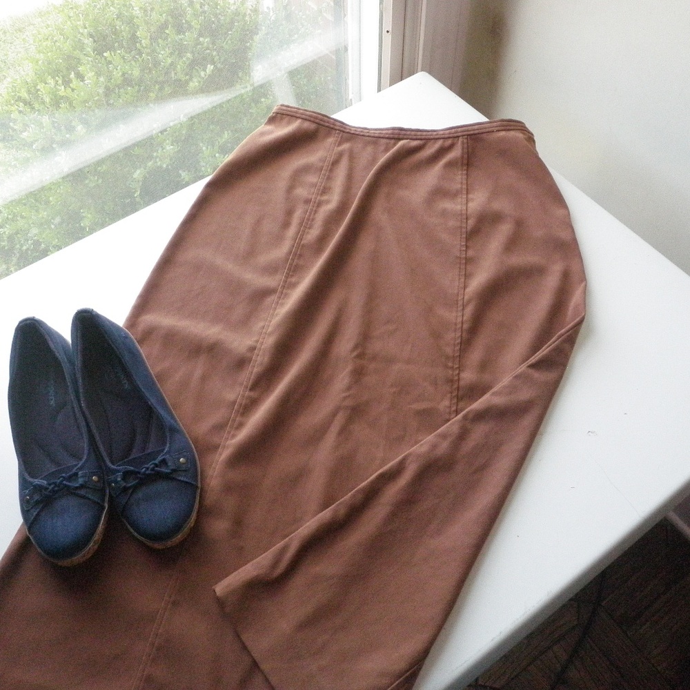 Casual Light Brown L. L. Bean Skirt